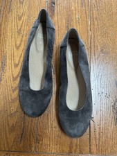Eileen Fisher Una Hidden Wedge Ballet Flat Shoe Women’s Dark Taupe Suede Size 7