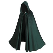 Renaissance Cloak for Men Women,Adult Renaissance Hooded Cape,Medieval Cloak,...