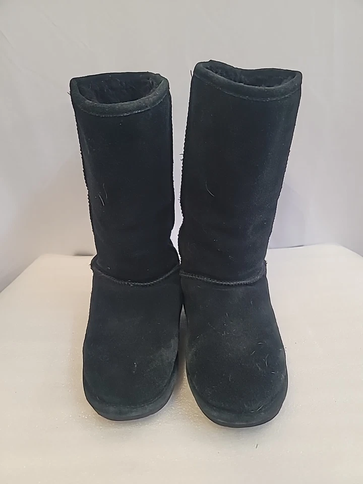 Womens Bearpaw Tall Blk Boots Sz 10 Suede Upper Sheepskin/Wool Lining 612-W Emma - Image 2 of 4