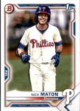 2021 BOWMAN - 1ST PROSPECTS NICK MATON PHILADELPHIA PHILLIES #BP-5