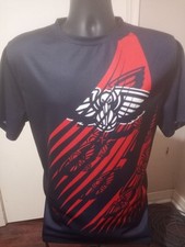 FISLL NBA Men's New Orleans Pelicans Navy Blue T-Shirt XL Basketball Short Sleev