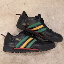 Adidas Originals Trainers Rasta Jamaica Reggae Vintage Shoes Mens 11.5 *DISTRESS