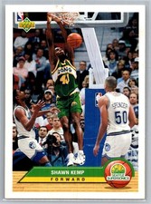 1992-93 Upper Deck McDonald's Basketball #P38 Shawn Kemp - VG - Supersonics