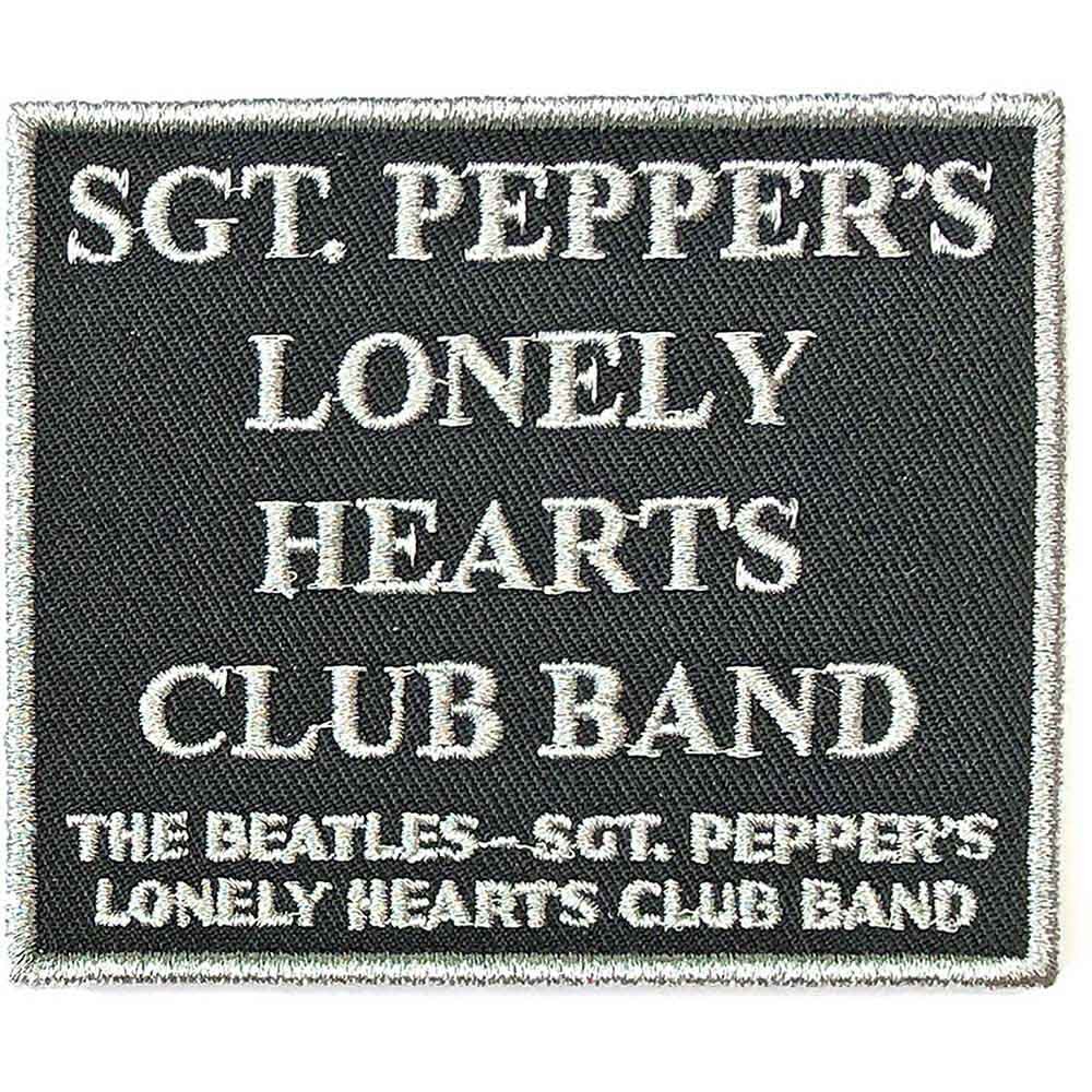 The Beatles Sgt. Pepper's.Black (Black) Official Small Sew On Patch