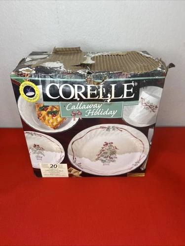 Corelle Callaway Holiday Christmas Tableware Four Place Setting 20 Pieces NIB