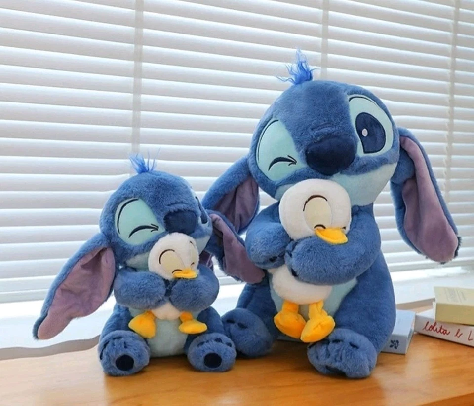 Auténtico juguete de peluche Disney Lilo & Stitch puntada y pato juguete esponjoso de 12". Foto 4 de 4