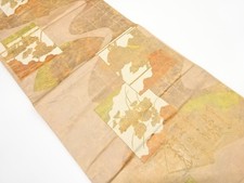 7379865: JAPANESE KIMONO JAPANESE FUKURO OBI / WOVEN PEOPLE IN THE PAST