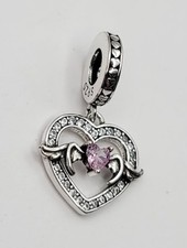 925 Sterling Silver Angel Wings Charm Pendant For Bracelet Or Necklace