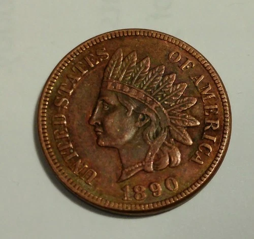 AU/BU 1890 Indian Head Cent Penny RD