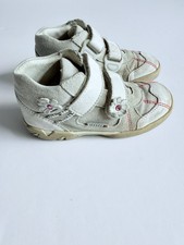 Richter Girls Toddler Shoes Size EU 25 US 9 Panna Silver Flower High Tops Bootie