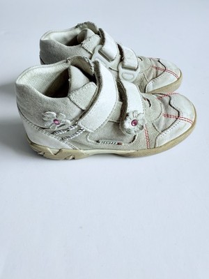 Richter Girls Toddler Shoes Size EU 25 US 9 Panna Silver Flower High Tops Bootie