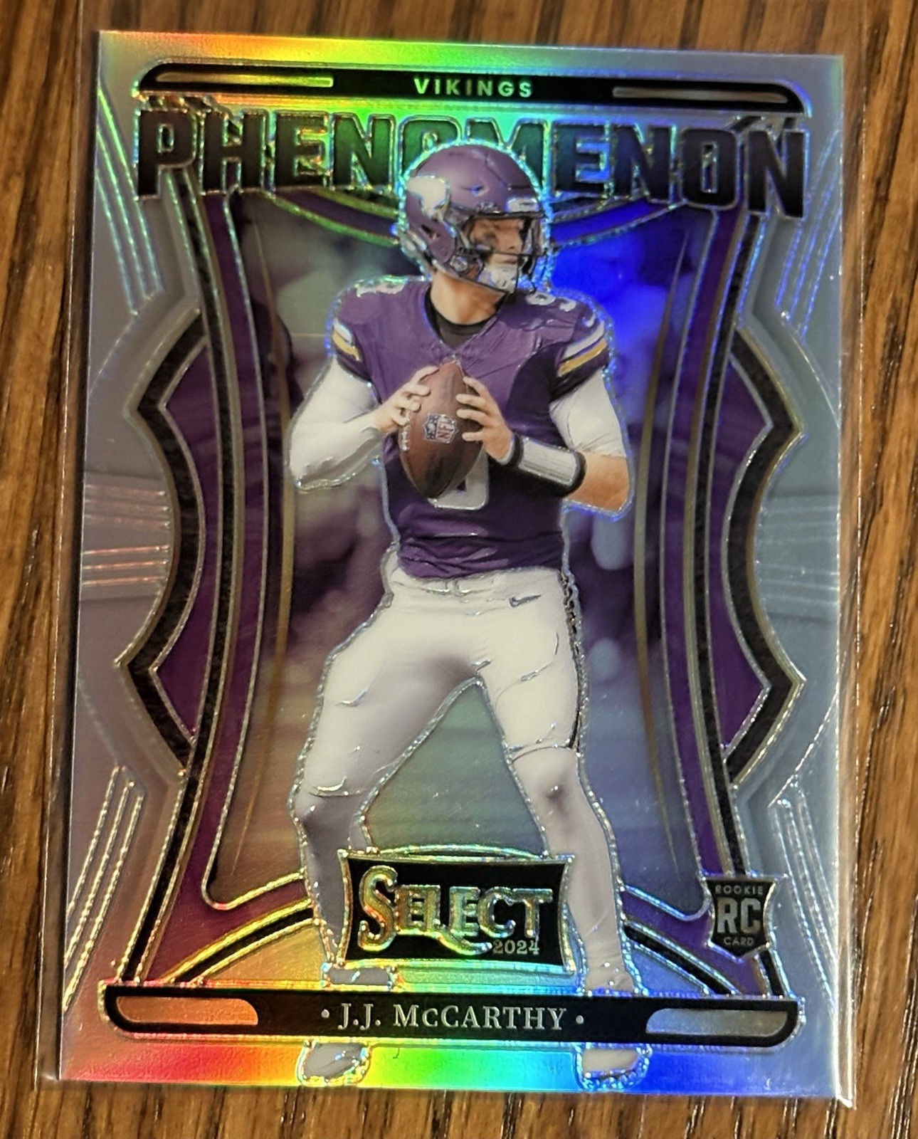 2024 Select JJ McCarthy Phenomenon Silver Prizm Rookie Minnesota Vikings RC