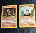 LP Magmar Fossil 39/62 & Growlithe Base Set 28/102 WOTC Vintage Pokemon Card Lot