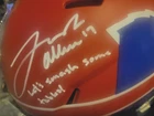 JOSH ALLEN AUTO SIGNED “LET'S SMASH SOME TABLES INSCRIPTION”AUTHENTIC HELMET FS!