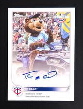 2022 Topps Opening Day TC Bear Minnesota Twins Mascot Auto RARE!!!🔥