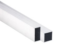Aluminium Vierkantrohr Rechteckrohr 2,5 - 3 m Quadratrohr Alurohr Rohr Aluprofil