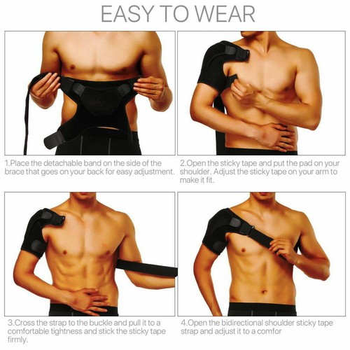 Shoulder Support Strap Neoprene Brace Dislocation Injury Arthritis - Imagen 4 de 6