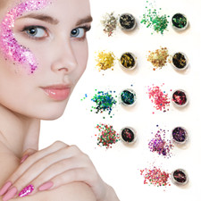 Chunky Mixed Cosmetic Glitter Nail Face Eye Body Unicorn Mermaid Festival Dance 