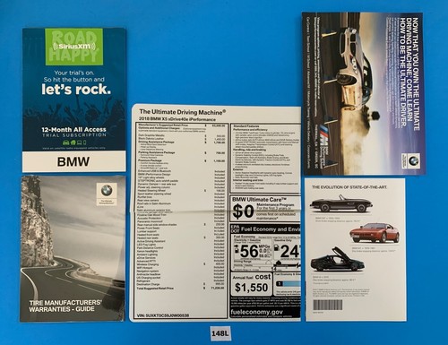 2018 BMW X5 Hybrid 40e xDrive PHEV Owners Manuals Supplement Books Set, OEM Case - Picture 2 of 11