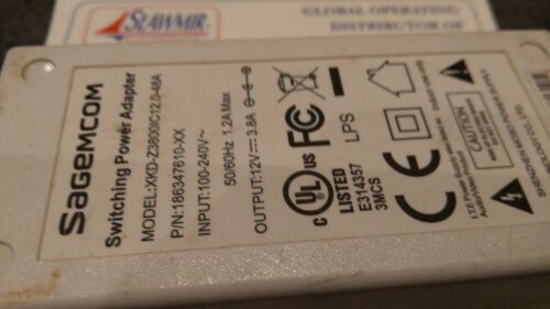 DC 12V 3.8A 5.5/2.5 mm Power supply adapter "8" style pin - Picture 3 of 3
