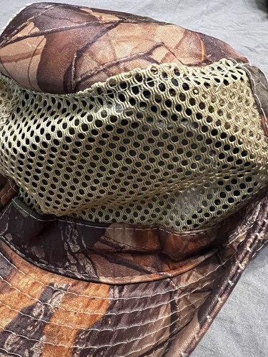 Camouflage Mesh Hat W/ Side Snaps Great For Fishing Hunting Boating Lightweight - Picture 6 of 7