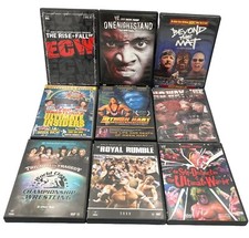 Lot of 9 Wrestling WWE ECW Royal Rumble Documentaries DVD Nice Variety