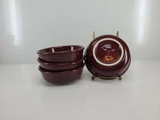 set 4 -14 OZ DIP CEREAL FRUIT small BOWL claret wine FIESTA WARE new