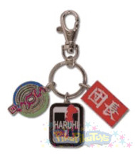 Melancholy of Haruhi Suzumiya Metal Key Chain - Triple Charm GE4560 OOP RARE