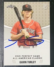 🔥🔥 Gavin Turley RC Signed 2021 Perfect Game Auto Oregon State Proof
