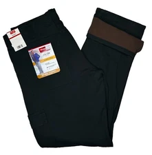 Wrangler #11387 NEW Men Relaxed Seat & Thigh Fleece Lined Relaxed Fit Cargo Pant