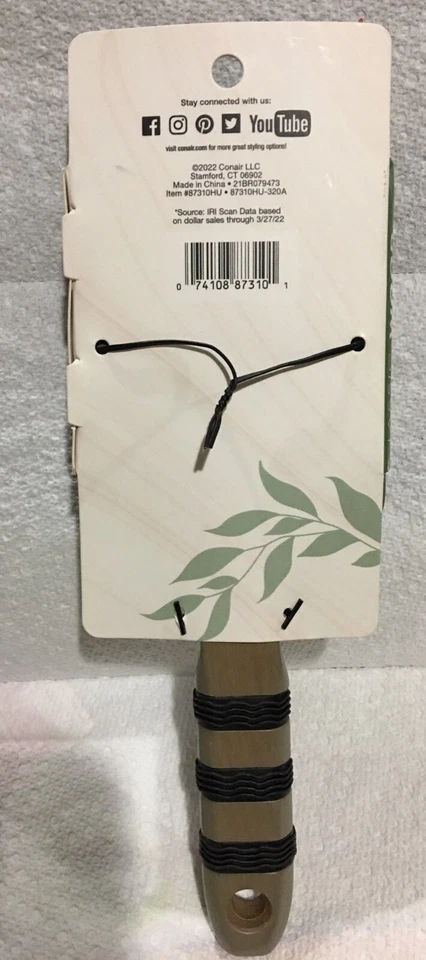 Conair #1 发刷品牌 87310HU (1) 经典木桨刷 Detangle &Style — 第 2/2 张图片