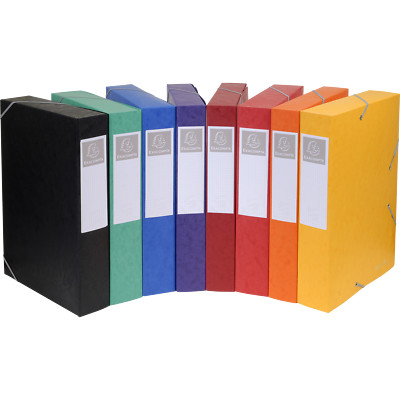 Exacompta 10x Archivbox 60mm Karton +3Klappen Gummizug A4 große Farbauswahl