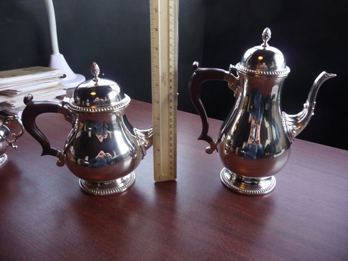 Walker & Hall Sheffield 4 Piece Coffee Tea Set EP on C - Picture 13 of 18