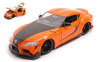 Jada 1/24 Toys Toyota Supra 2020 Fast Furious Orange Statisches Modell Diecast