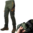Men's hunting fishing trekking waterproof technical fabric ripstop pants