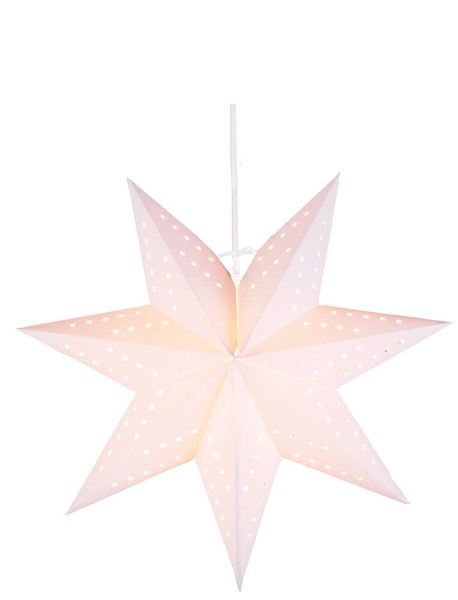 Star Bobo Papier Weihnachts Advents Fenster Leucht HäNge Stern Weiß Ø 34 Cm E14-image
