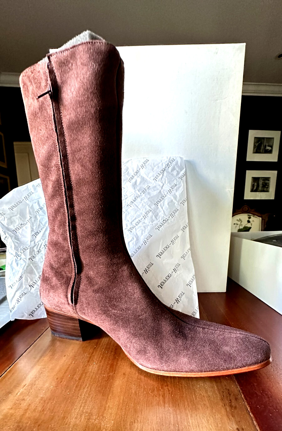 Jeffery West Suede Sergeant Pepper Boots, chocolate brown, mens size 8 UK / 9 US