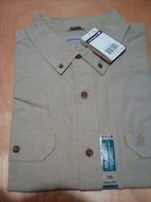 Carhartt beige short sleeve   shirt Relaxed Fit Size 2XL Brand NEW 