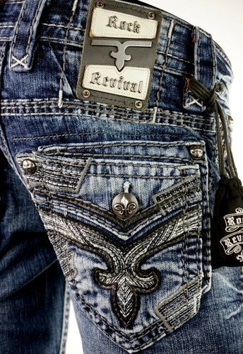 $220 Mens Rock Revival Jeans \
