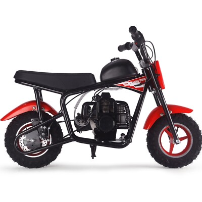 MotoTec Urchin 49cc 2-Stroke Kids Gas Mini Bike - Red | High