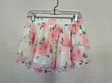 Abercrombie  Fitch Vintage Y2K Pink Floral Ruffle Tiered Mini Skirt Size Medium