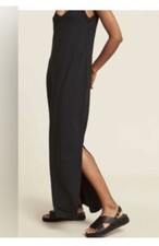 Zara NWT Sleeveless Racerback Maxi Black Dress XS