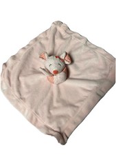 Carters Pink Mouse Baby Lovie Security Blanket Blankie Striped Ears