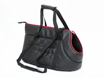 Hundetragetasche Transporttasche für Hunde Katzen Tragetasche HOBBYDOG Kunstlede