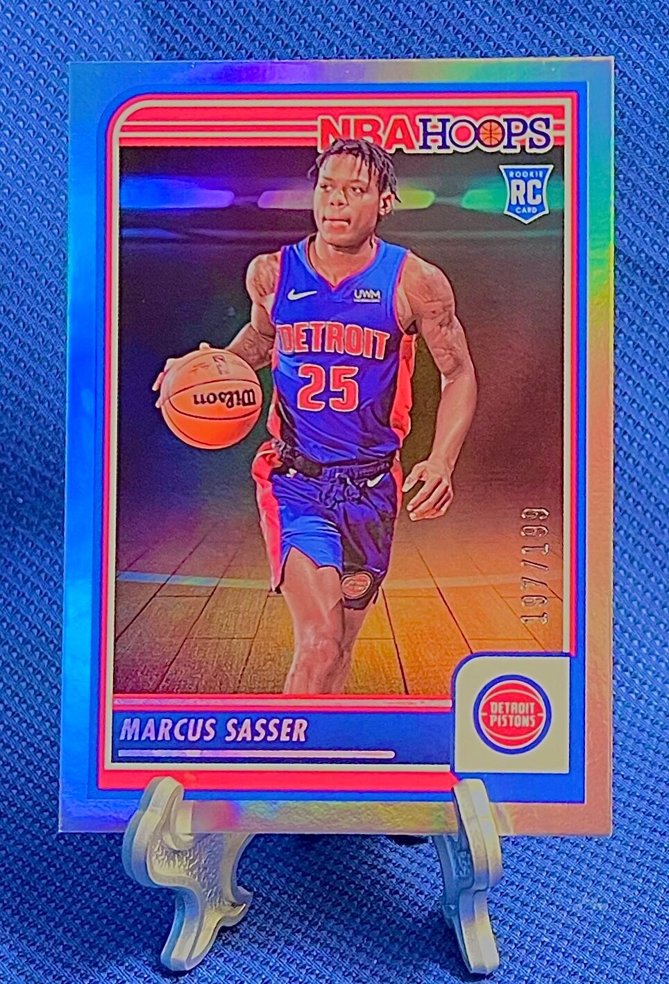 Marcus Sasser 2023-24 Panini NBA Hoops Rookie Holo Silver 197/199 #260 PISTONS