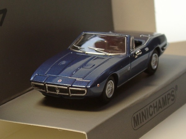 Minichamps Maserati Ghibli Spyder, 1969, Dunkel-Blau Met. - 870 123032 - 1:87-image
