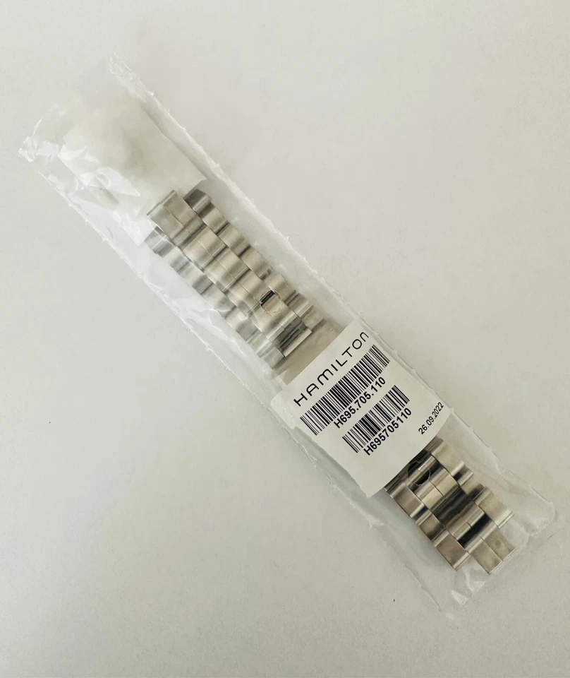 Pulseira de relógio de aço original Hamilton compatível com estojo traseiro # H705450 / H706050 - Imagem 3 de 3