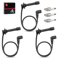 Spark plug ＆ Cap Wire Kit for Kawasaki KAF820 KAT820 Mule PRO-FX PRO-FXR PRO-FXT