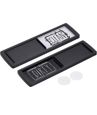 Geschirrspüler Magnet Clean Dirty Schild schwarz gerahmt rechteckig schwarz-weiß