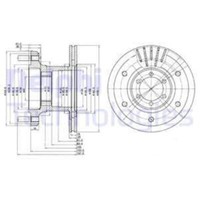 Delphi 2X Bremsscheibe Vorne Ø290 Mm BelüFtet Unbeschichtet FüR Iveco Daily II